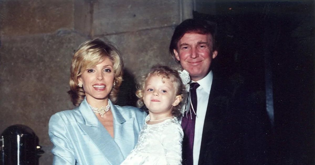 Donald Trump with second wife Marla Maples and daughter Tiffany