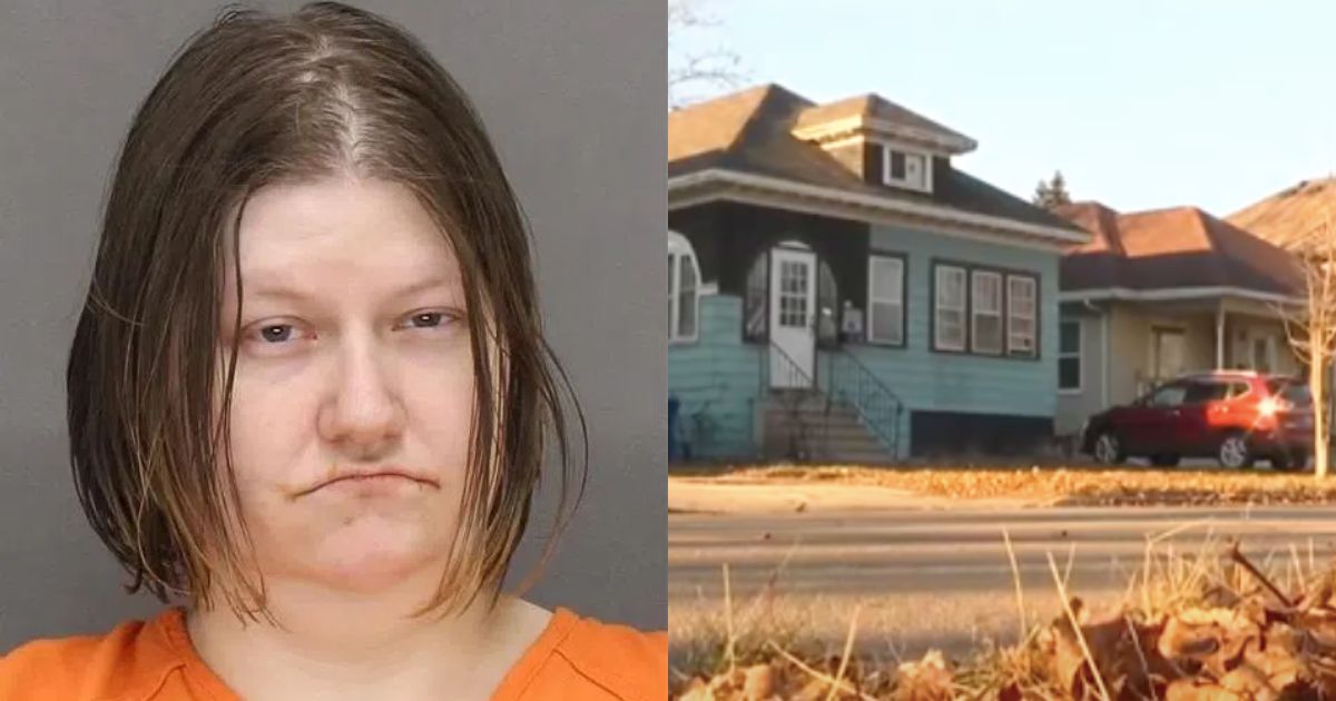 Elizabeth A. Drake and her Green Bay home in Wisconsin where she kept her mom (left- via True crime Updates|X.com) and ( right- WBAY TV-2|YouTube).