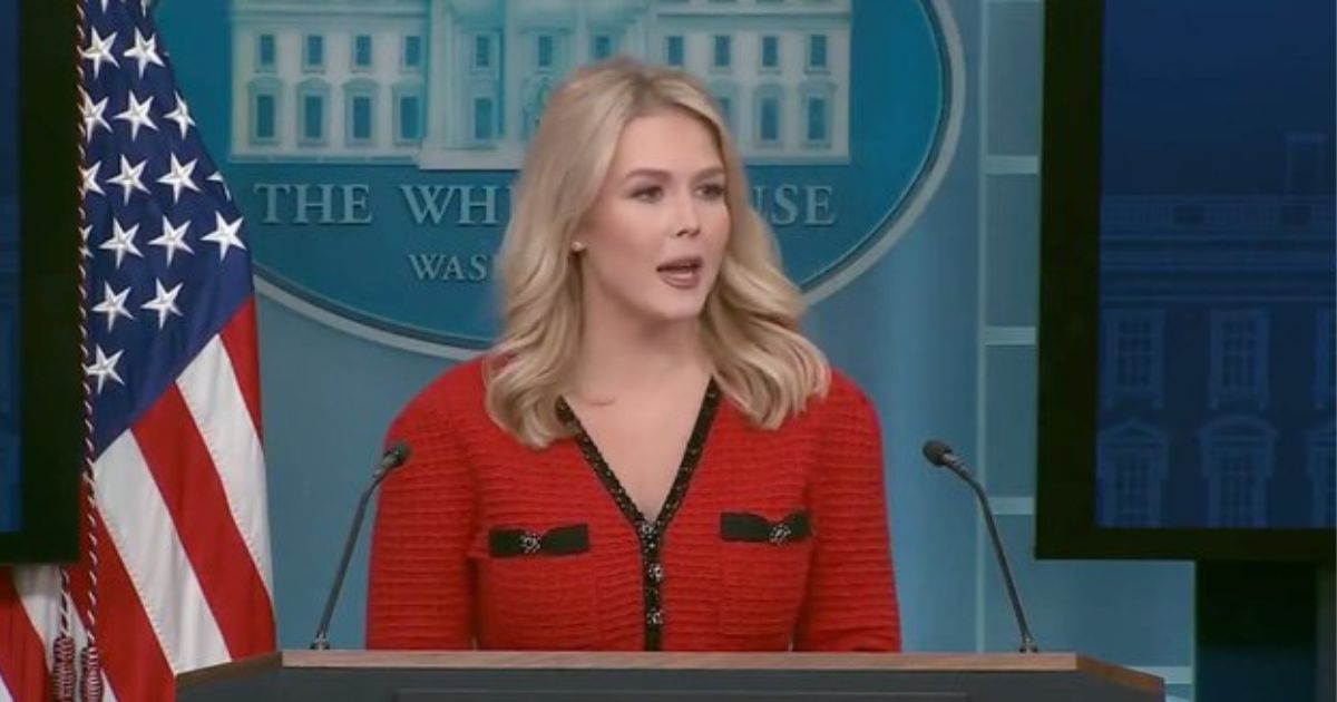 Karoline Leavitt not in her usual MAGA look