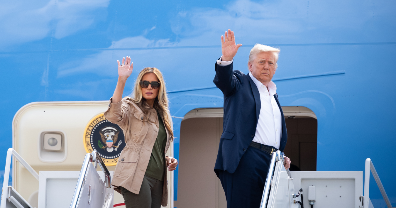 Melania and Donald Trump visited Texas on Friday