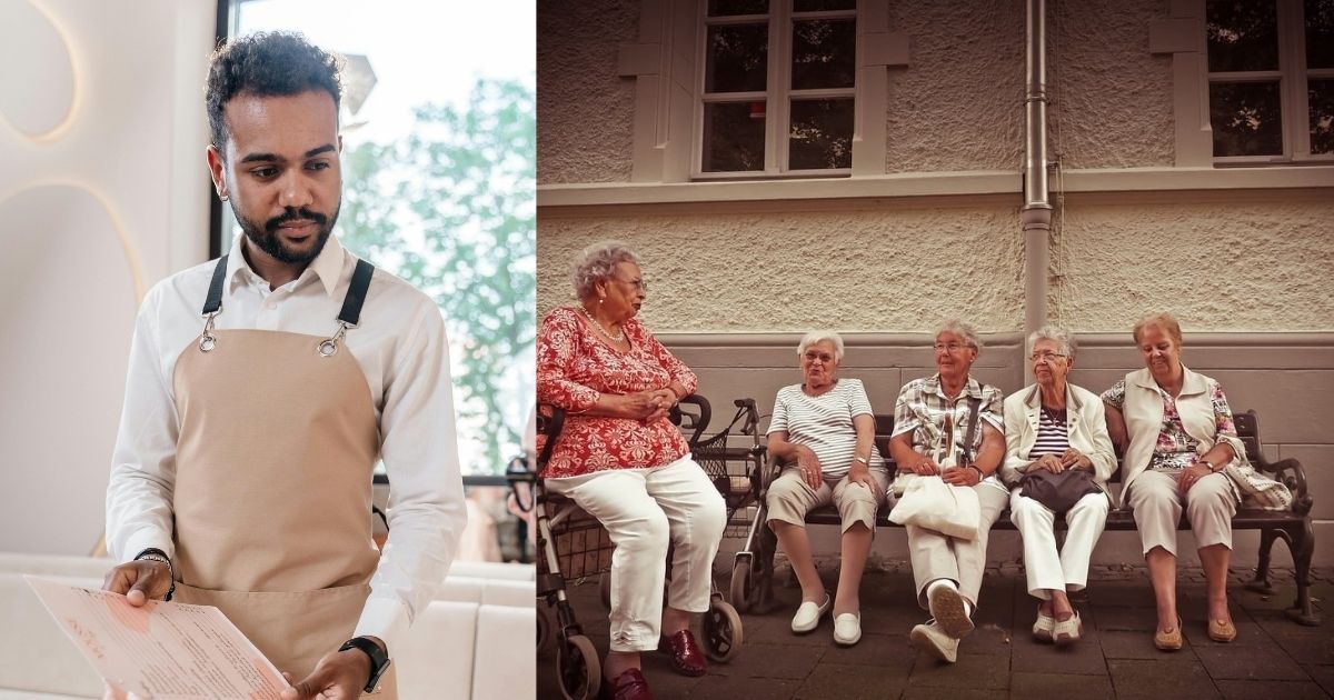 Elderly women slurred at NY Restaurant