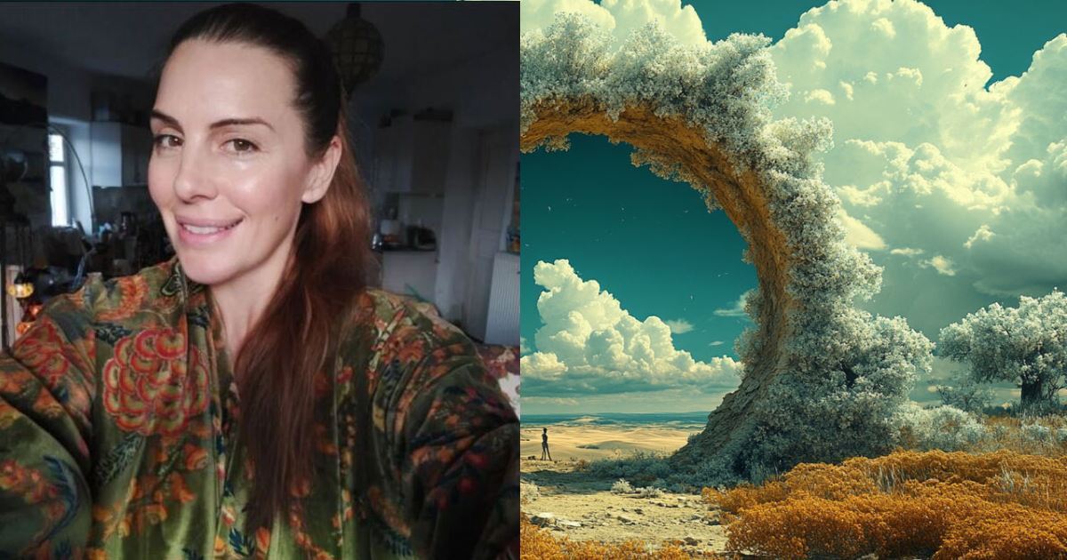 A Greek woman named Nicole Meeuws says she returned from "the other side" following a near-death experience with knowledge and a new life mission. | DeviantArt (nanahwang) / Nicole Meeuws (Instagram)