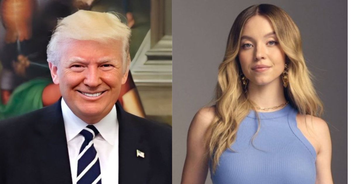 Donald Trump (@Ai_TrumpNews|X) and actress Sydney Sweeney @SUBRATA30016572|X).