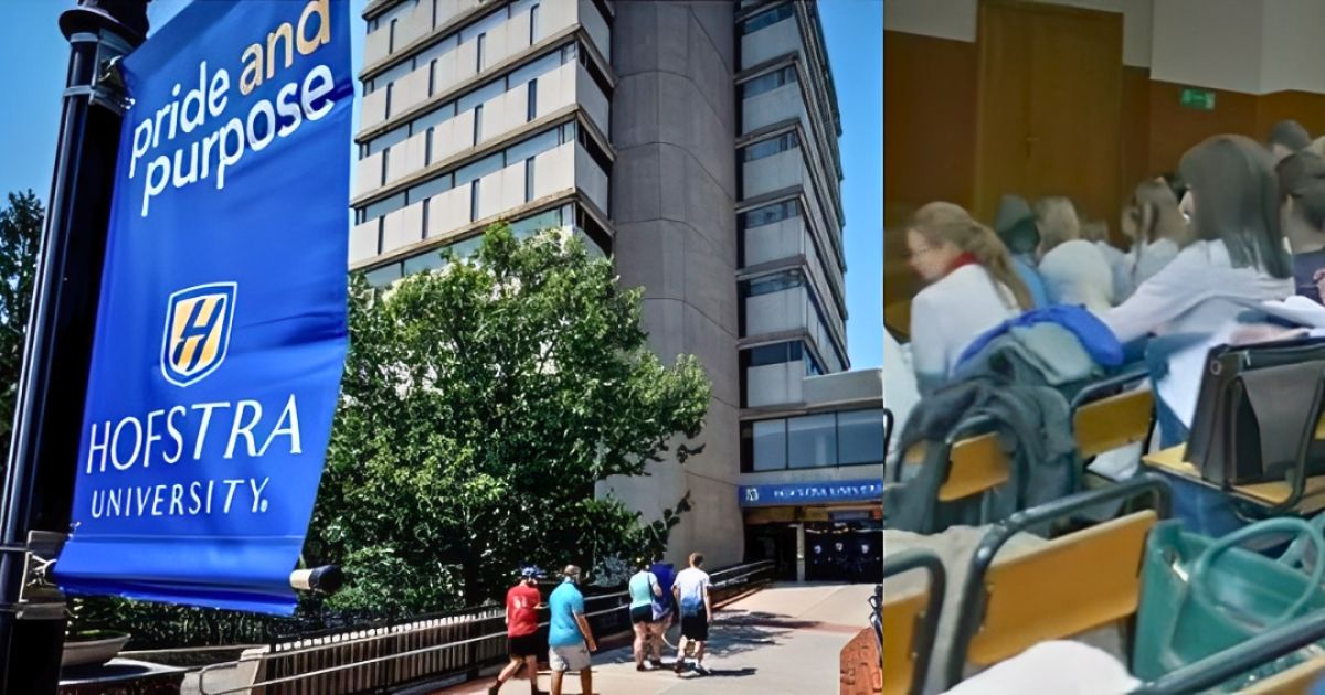 Exterior view of Hofstra University, Long Island, where the bar exam incident took place.