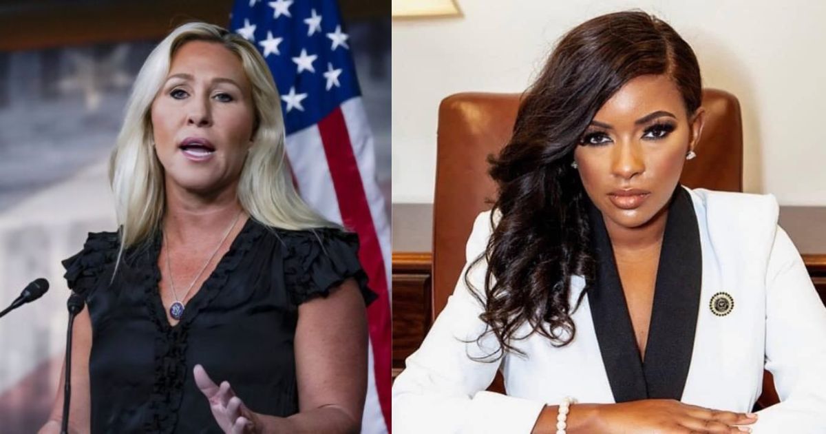 Marjorie Taylor Greene criticizes Jasmine Crockett.