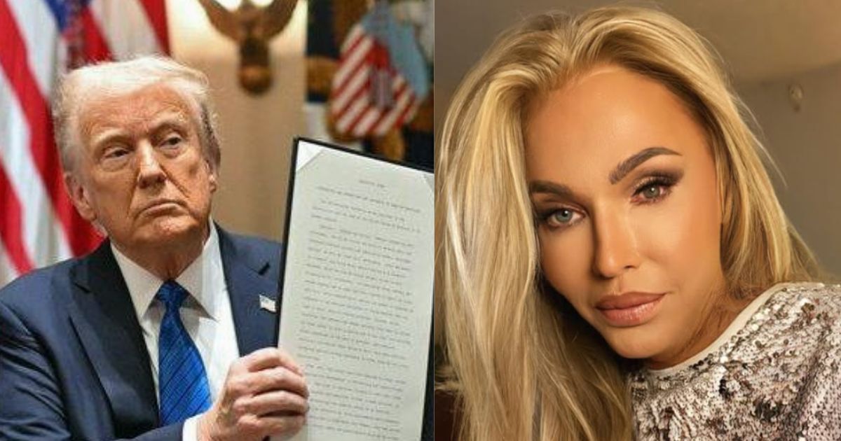 President Donald Trump (@RightScopee|X) and Real Housewives of Miami alum Lauren Foster (@thereallaurenfoste| via Instagram).