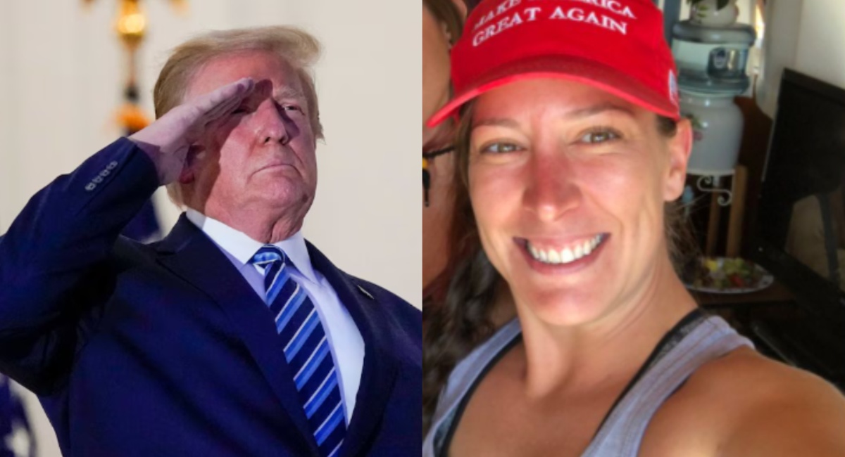 Trump and rioter Ashlii Babbit