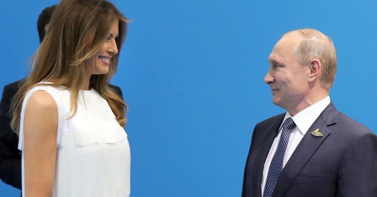Melania Trump and Vladimir Putin