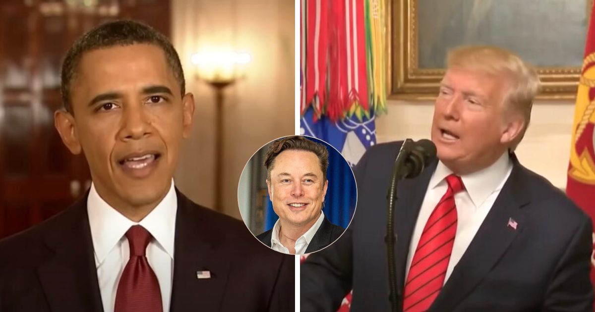Barack Obama, Donald Trump and Elon Musk