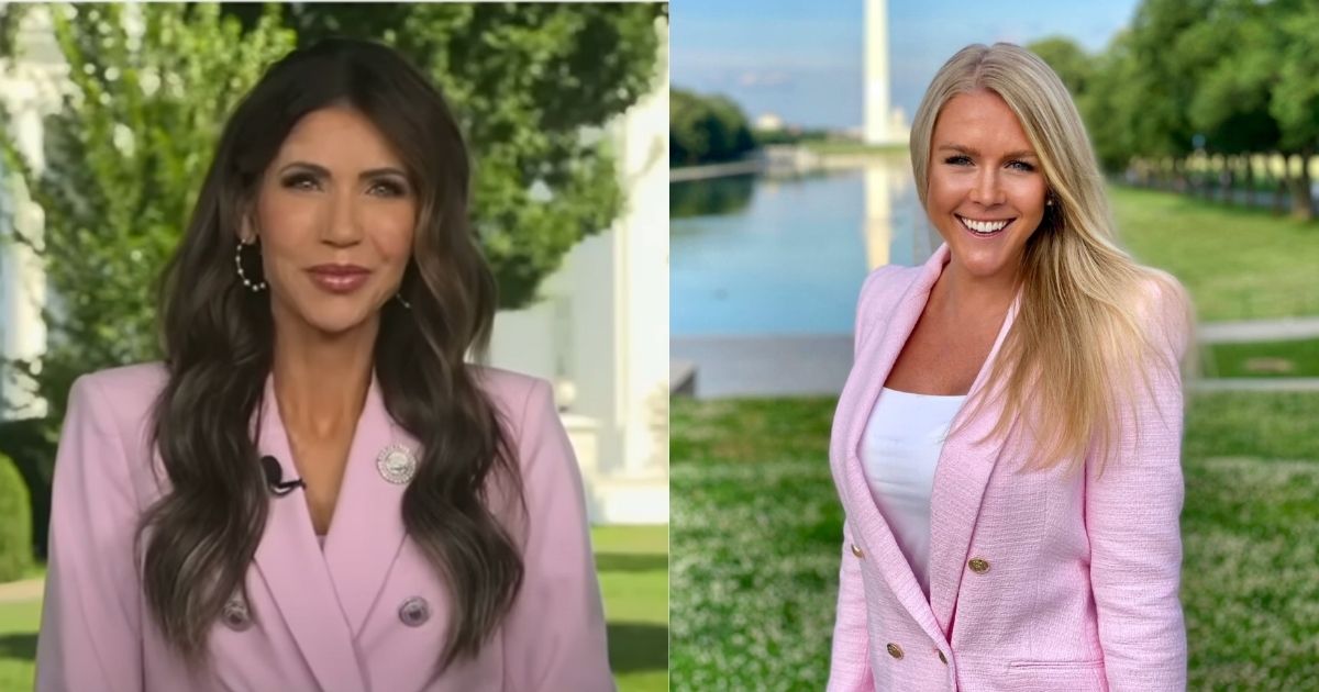 Kristi Noem and Karoline Leavitt in Barbie pink