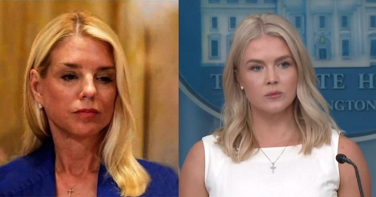tired staffers- Pam Bondi and Karoline Leavitt
