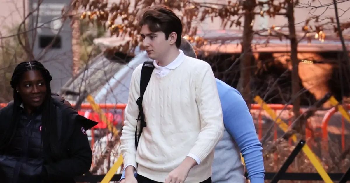 Barron Trump at the NYU Campus