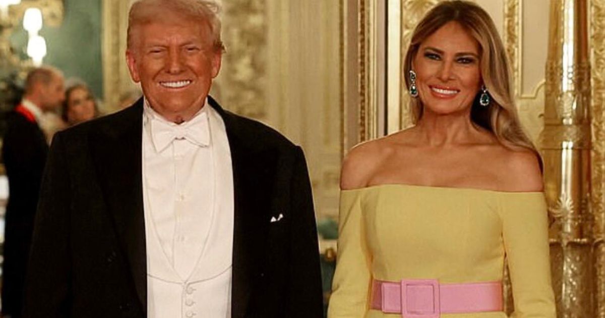 Melania and Trump at the UK