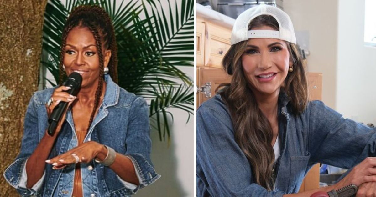 Michelle Obama wearing a denim jacket and jeans with a belt buckle at the 2025 Martha’s Vineyard African American Film Festival.