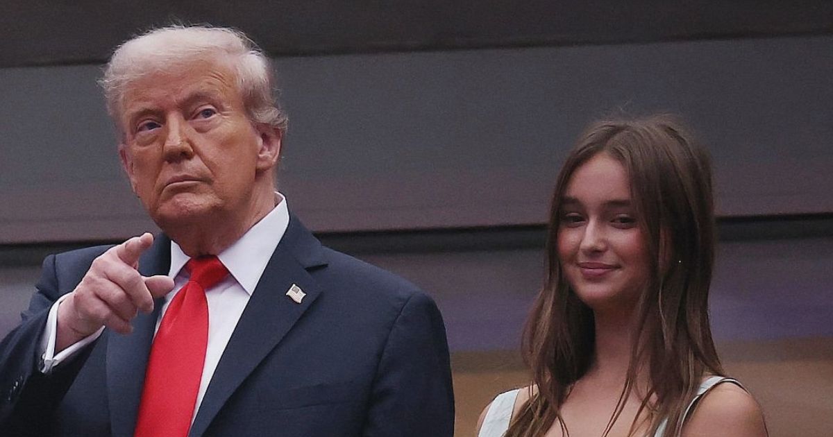 President Donald Trump with Arabella Kushner (