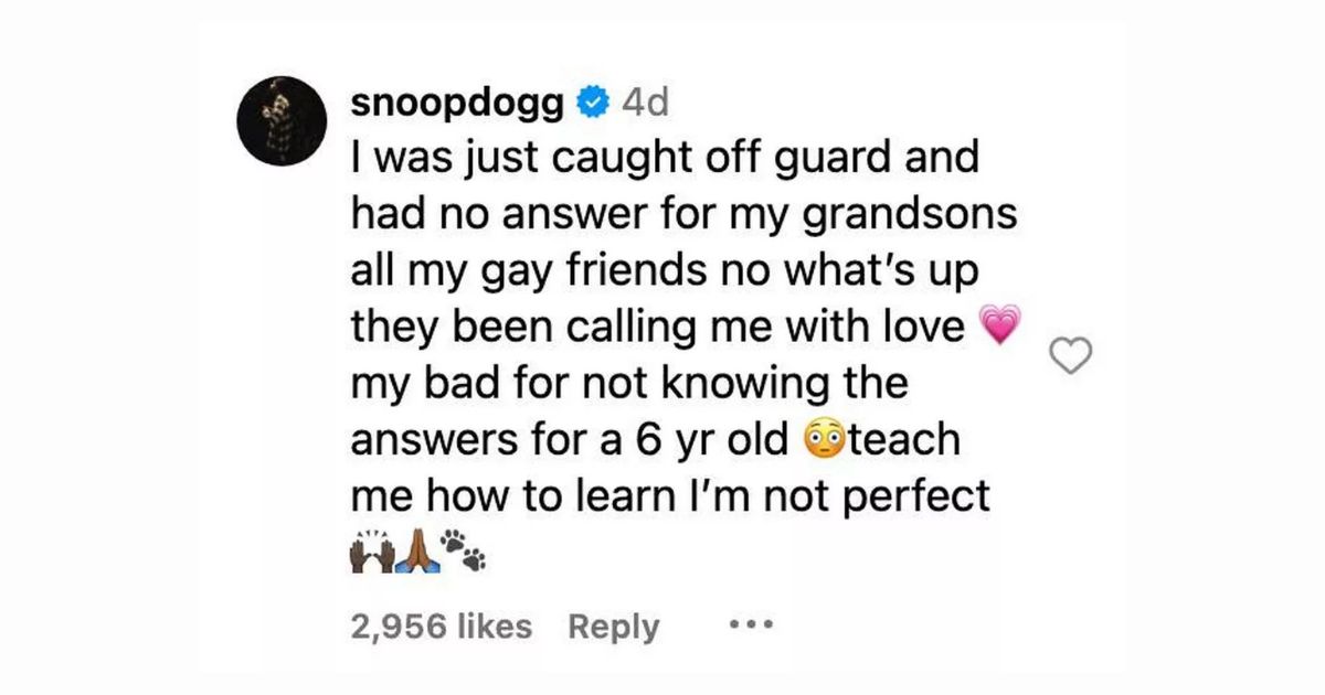 Snoop Dogg apologizes in his own way