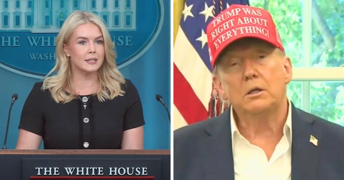 Karoline Leavitt and Donald Trump