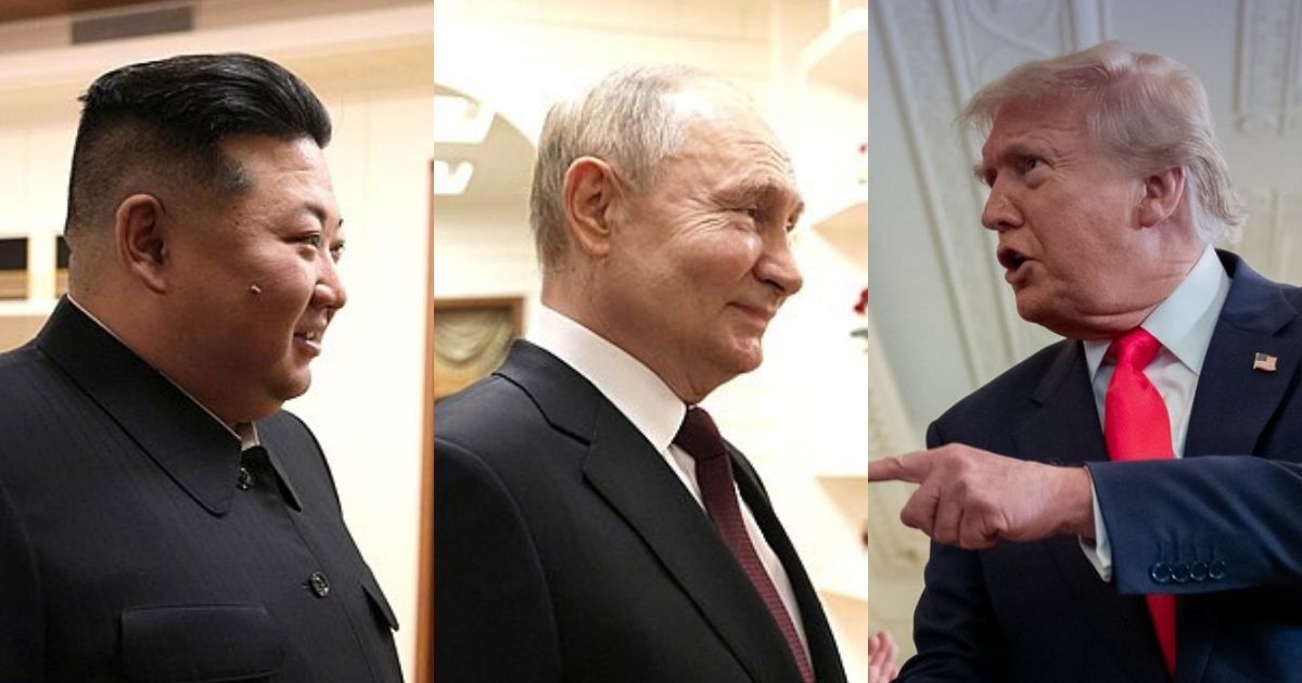 Kim Jong-un, Vladimir Putin and Donald Trump