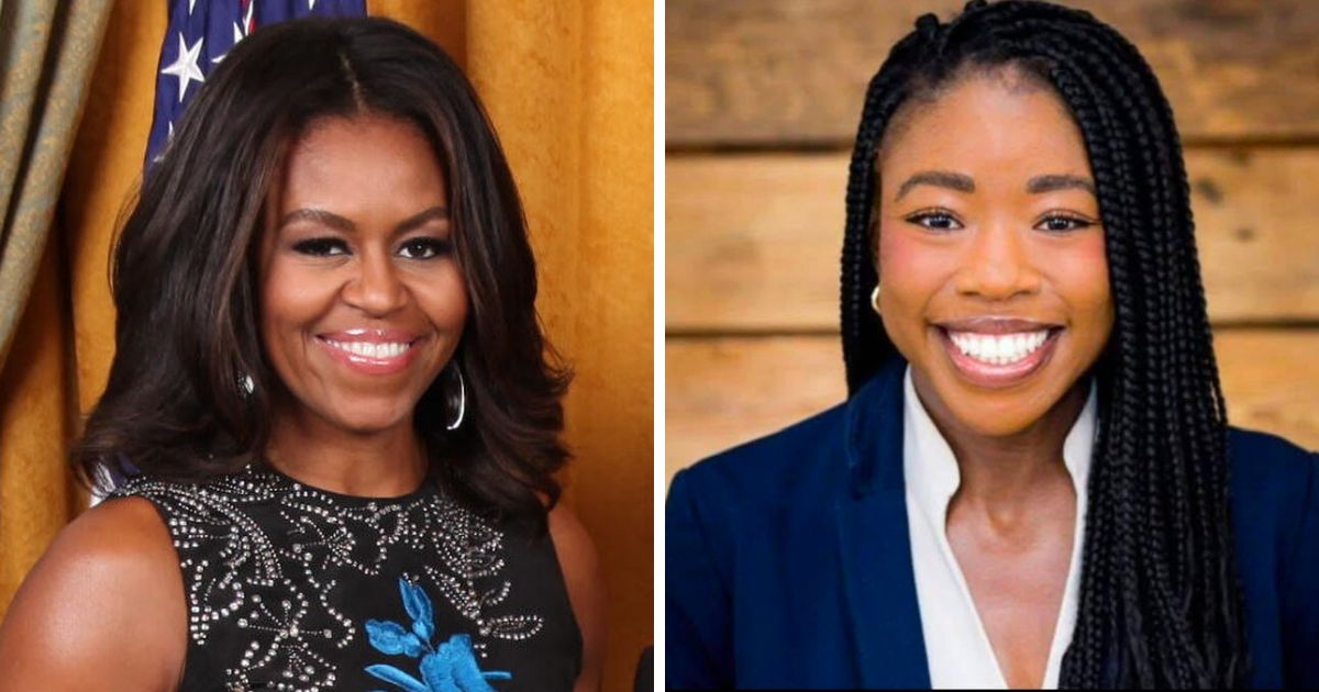 Michelle Obama and Kiah Duggins