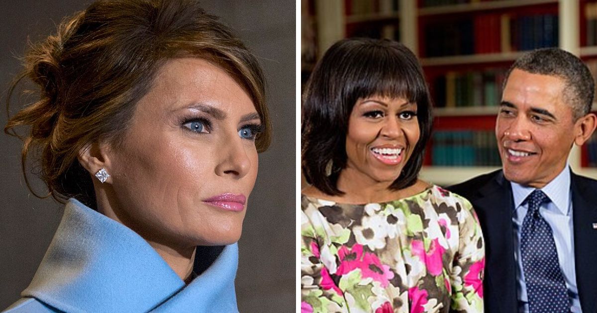 Melania Trump, Barack Obama and Michelle Obama