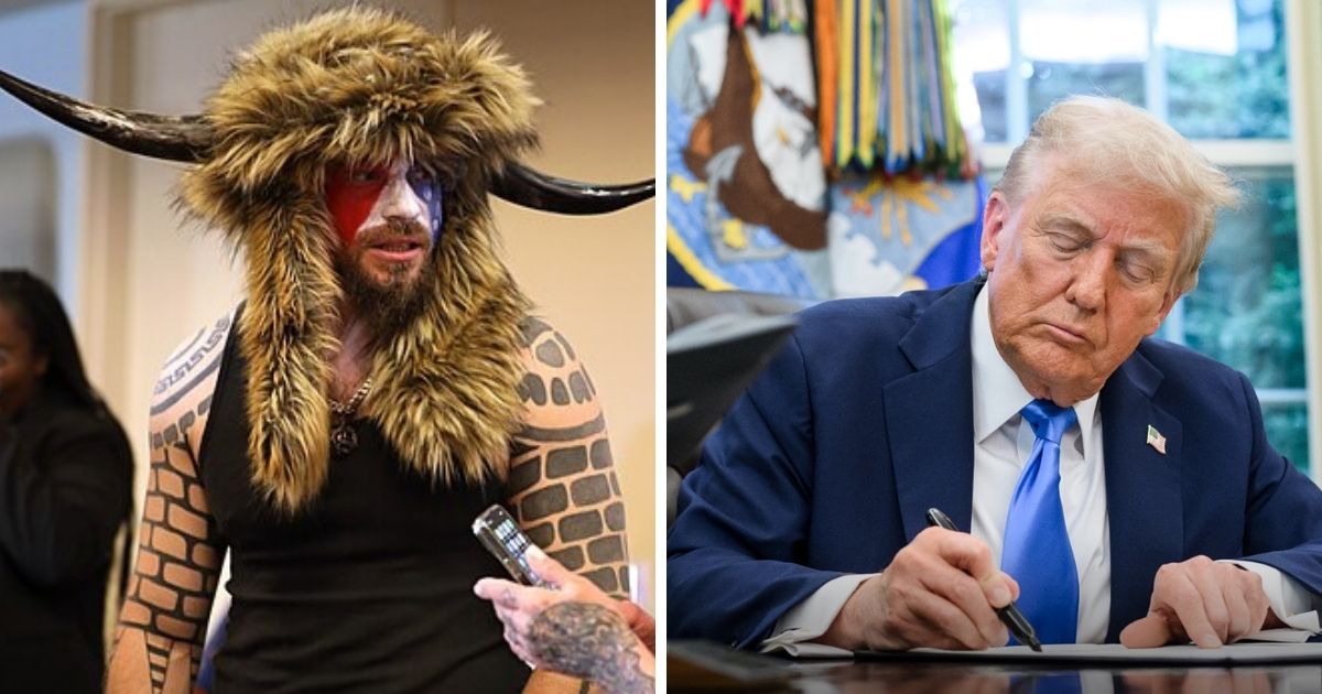 Jacob Chansley and Donald Trump