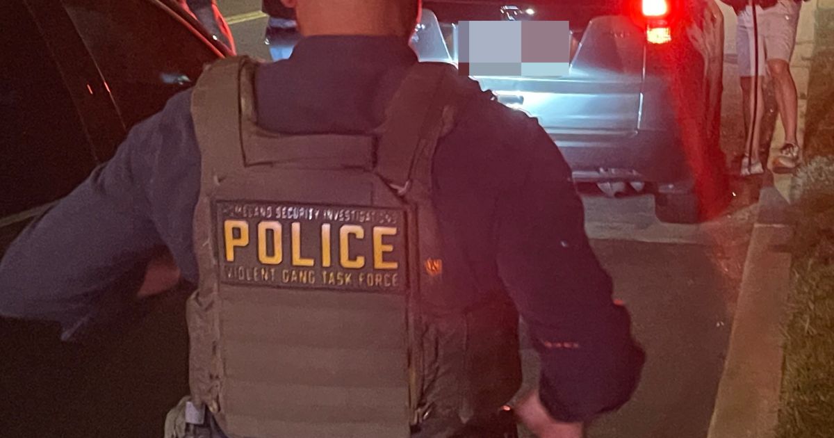 An ICE Agent was caught shoving a woman