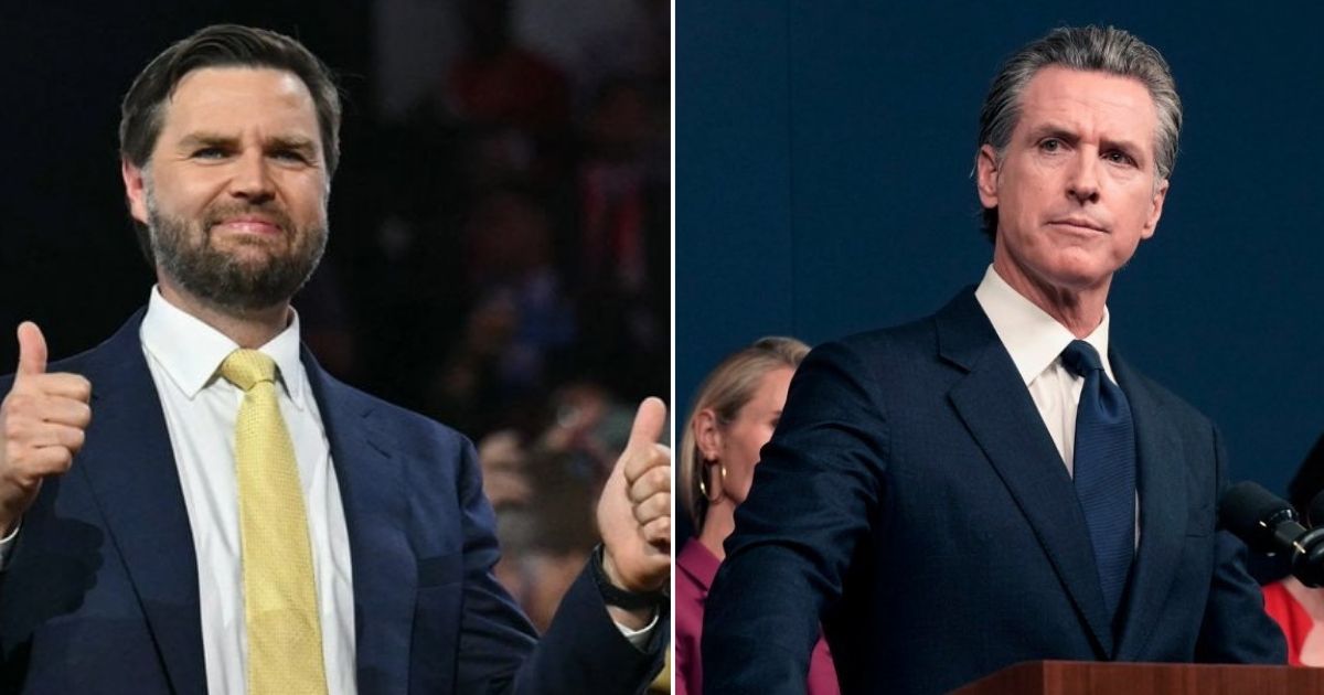 newsom goes after vance