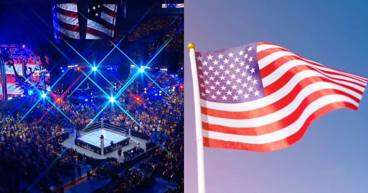 Australian fans boo during the US national anthem at WWE Crown Jewel in Perth