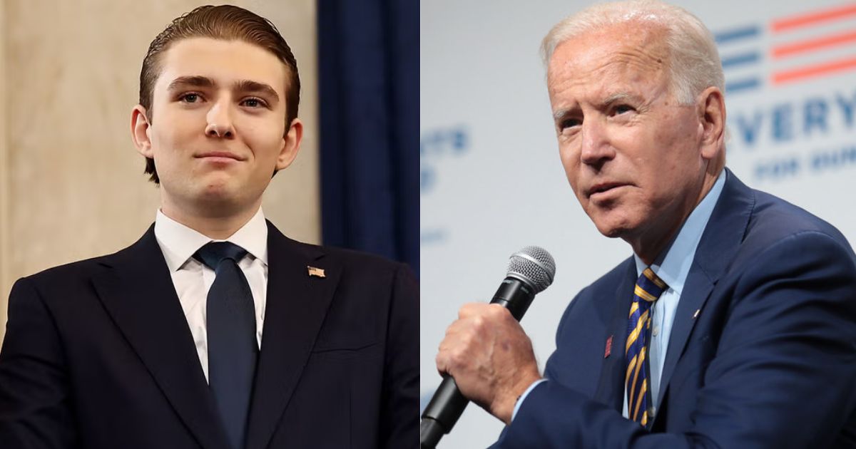 What did Barron Trump whisper to Joe Biden? Their interaction gets revealed