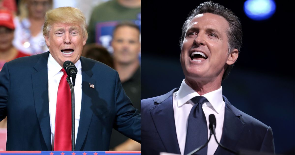 Gavin Newsom and Donald Trump