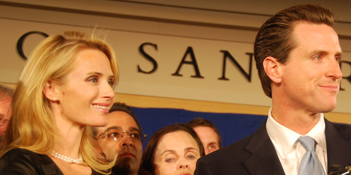 Gavin Newsom and Jennifer Siebel