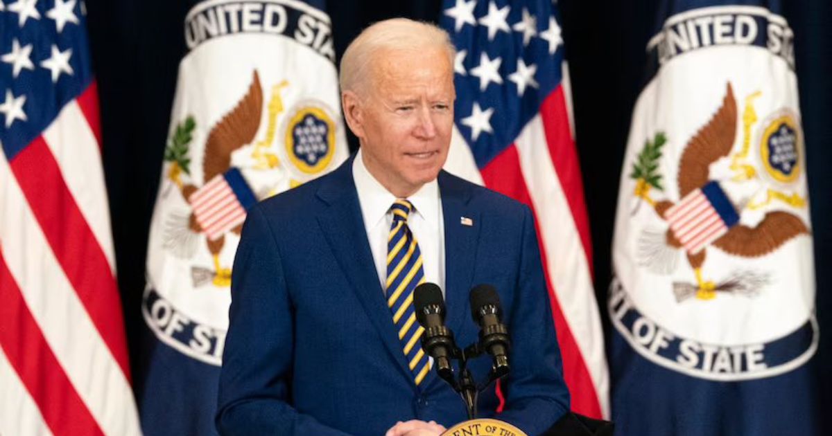Joe Biden speaking from the White House