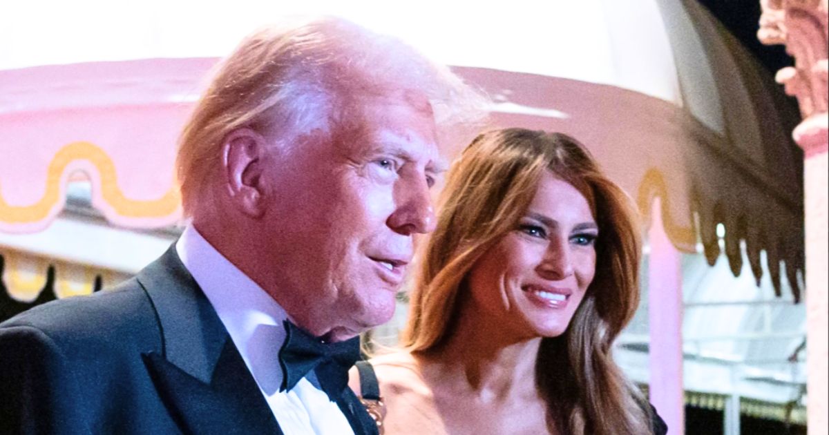 Melania and Donald Trump at Mar-a-Lago