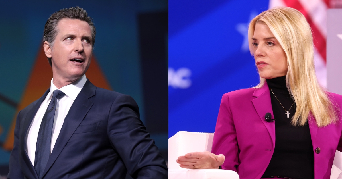 Pam Bondi and Gavin Newsom