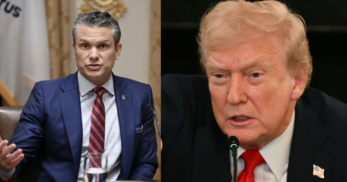 Pete Hegseth and Donald Trump